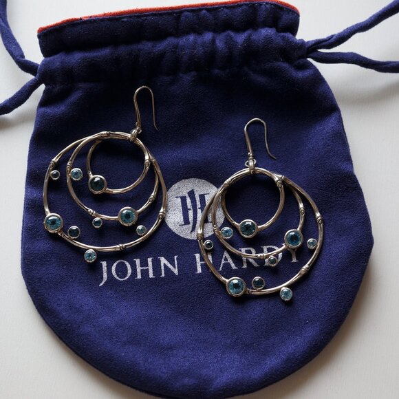 John Hardy Blue Topaz Earrings - Picture 5 of 5
